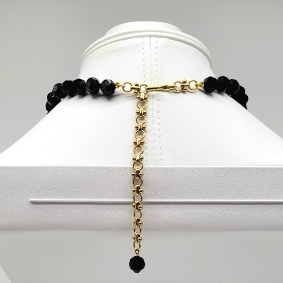 Heidi Daus Sapphire + Black Diamond Swarovski Crystal Bat Necklace Earring Set - Picture 9 of 11